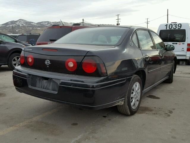 2G1WF52E149457189 - 2004 CHEVROLET IMPALA BLACK photo 4