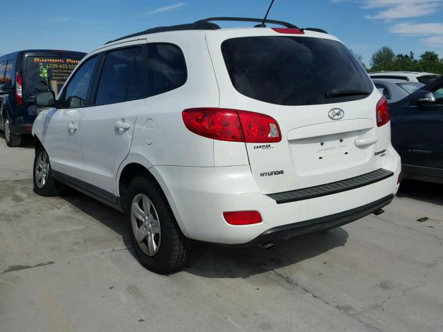 5NMSG73D99H275830 - 2009 HYUNDAI SANTA FE G WHITE photo 3