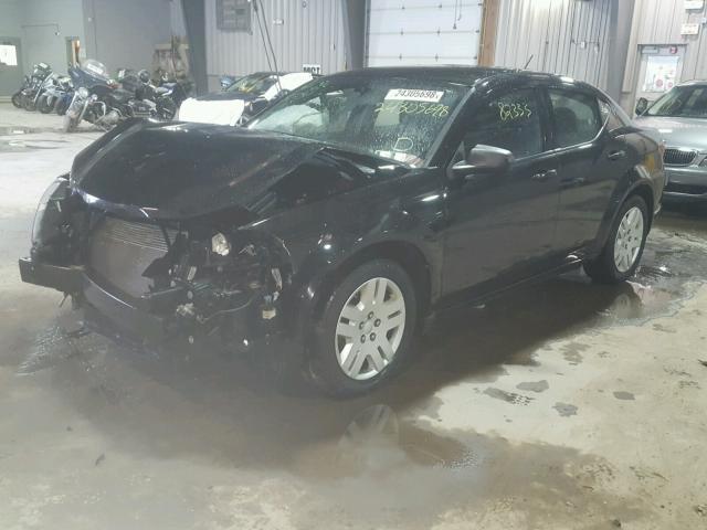 1C3CDZAB2DN614163 - 2013 DODGE AVENGER SE BLACK photo 2