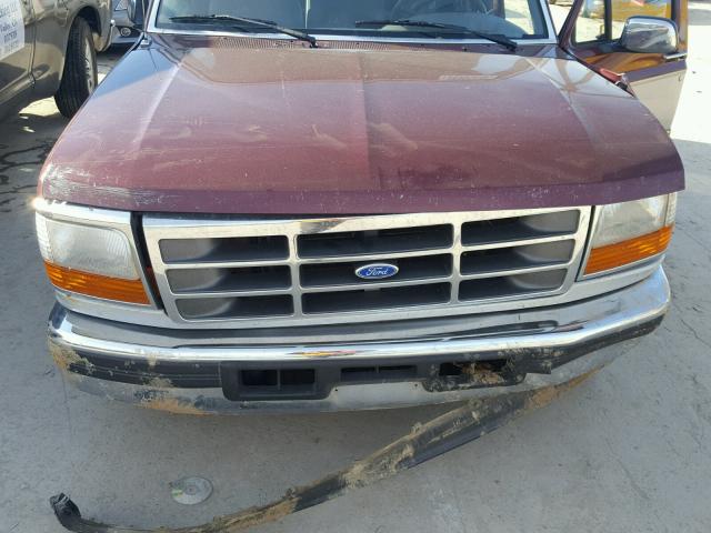 1FTEX15Y1TKA09000 - 1996 FORD F150 MAROON photo 7