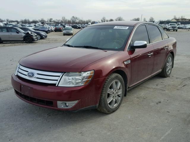 1FAHP25W38G186407 - 2008 FORD TAURUS LIM RED photo 2