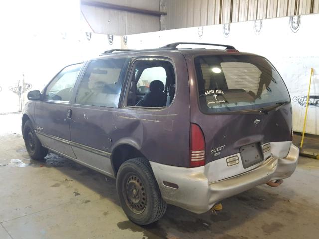 4N2DN1111VD815899 - 1997 NISSAN QUEST XE PURPLE photo 3