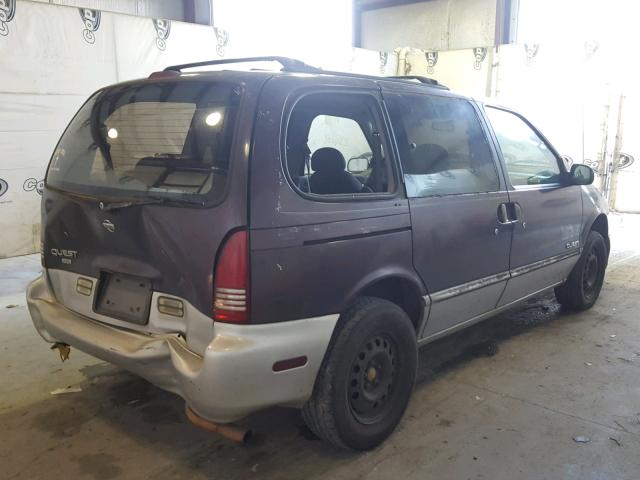 4N2DN1111VD815899 - 1997 NISSAN QUEST XE PURPLE photo 4