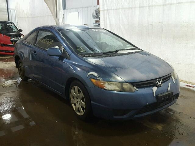 2HGFG11696H506625 - 2006 HONDA CIVIC LX BLUE photo 1