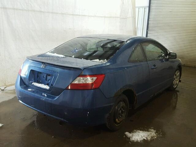 2HGFG11696H506625 - 2006 HONDA CIVIC LX BLUE photo 4