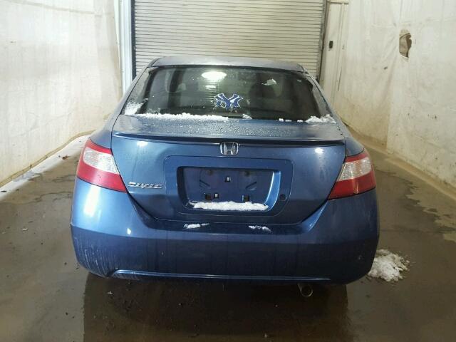 2HGFG11696H506625 - 2006 HONDA CIVIC LX BLUE photo 9