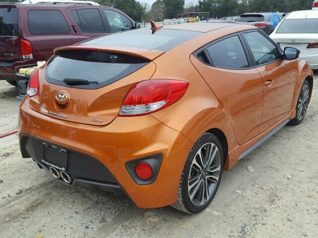 KMHTC6AE2GU291231 - 2016 HYUNDAI VELOSTER T ORANGE photo 4