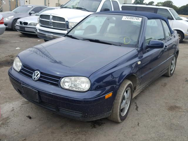 3VWDC21V1YM804229 - 2000 VOLKSWAGEN CABRIO GLS BLUE photo 2