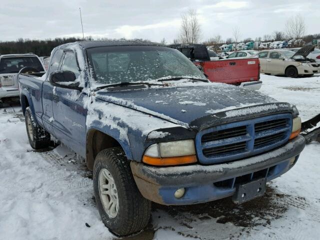 1B7GG22N01S350233 - 2001 DODGE DAKOTA BLUE photo 1