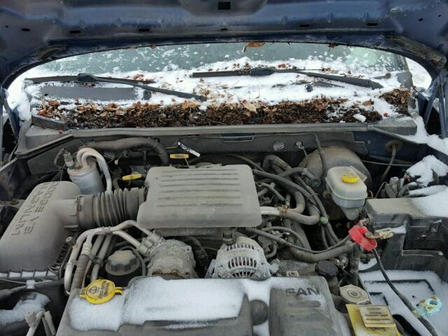 1B7GG22N01S350233 - 2001 DODGE DAKOTA BLUE photo 7