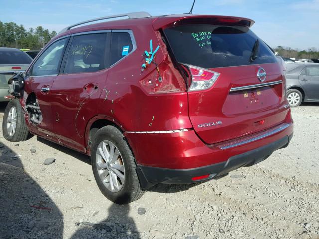 KNMAT2MV3GP691331 - 2016 NISSAN ROGUE S RED photo 3