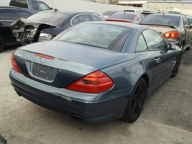 WDBSK75F13F061186 - 2003 MERCEDES-BENZ SL 500R BLUE photo 4