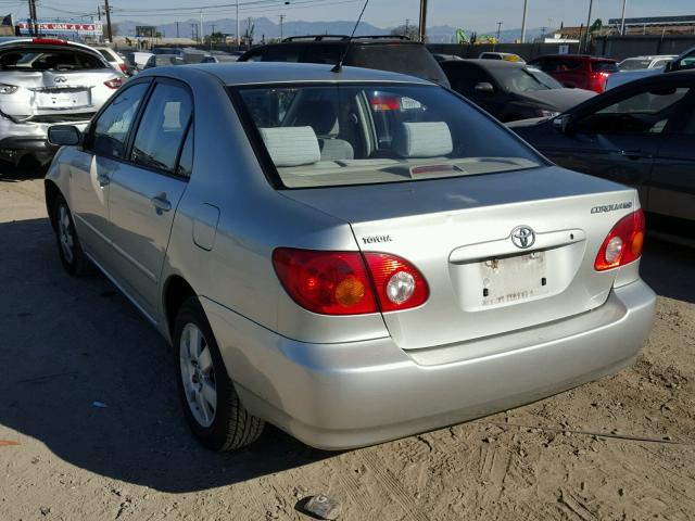 JTDBR32E430034987 - 2003 TOYOTA COROLLA CE SILVER photo 3