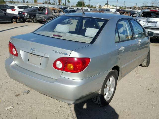 JTDBR32E430034987 - 2003 TOYOTA COROLLA CE SILVER photo 4