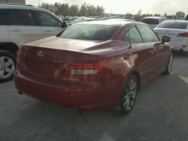 JTHFE2C2XE2510788 - 2014 LEXUS IS 350 RED photo 4