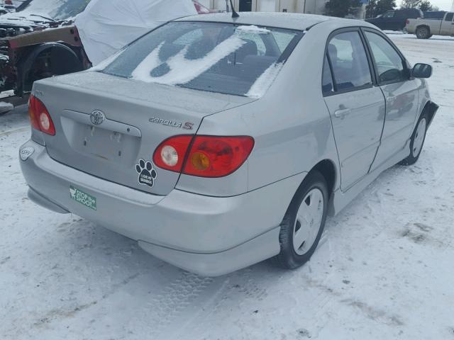 2T1BR32E34C230135 - 2004 TOYOTA COROLLA CE SILVER photo 4