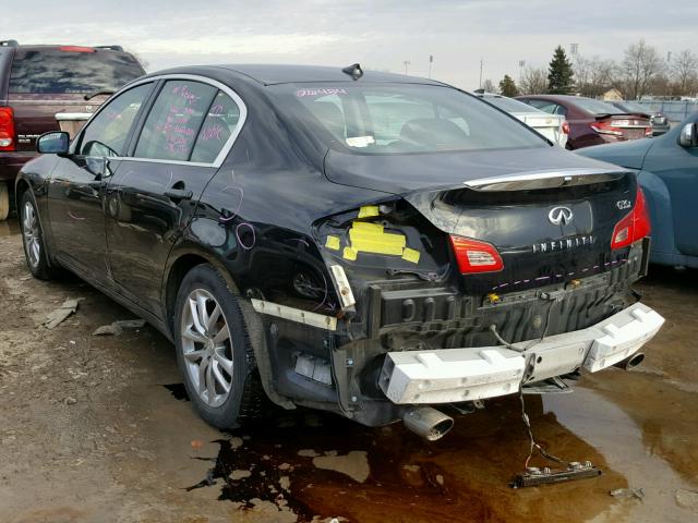 JNKBV61FX8M268993 - 2008 INFINITI G35 BLACK photo 3