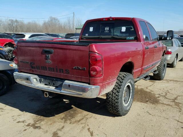 3D3MX38A77G794584 - 2007 DODGE RAM 3500 S RED photo 4