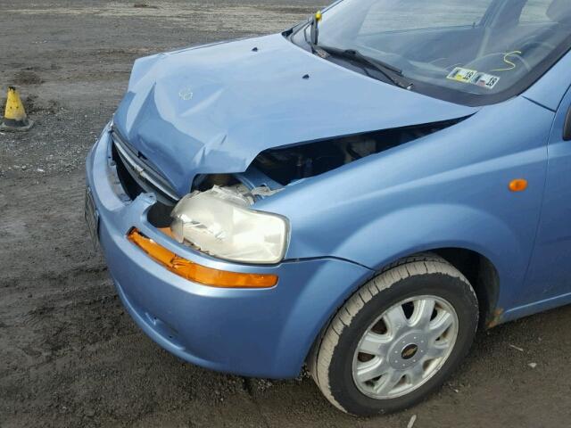 KL1TJ52684B225535 - 2004 CHEVROLET AVEO LS BLUE photo 9