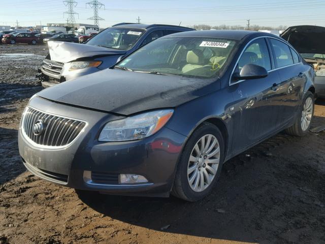 2G4GN5EC6B9180802 - 2011 BUICK REGAL CXL GRAY photo 2