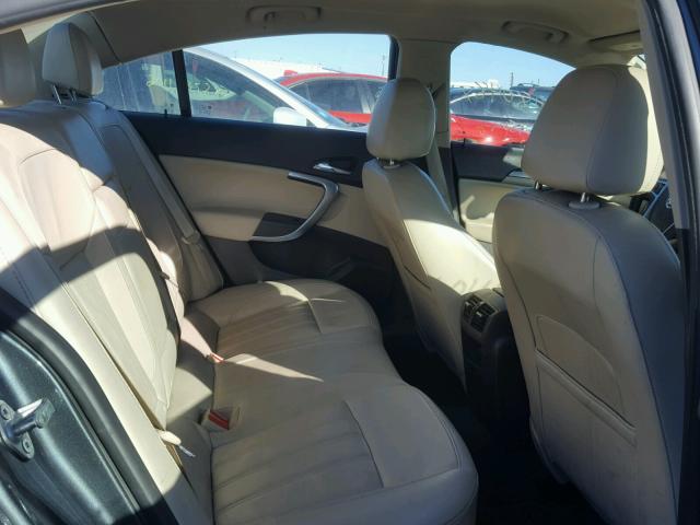 2G4GN5EC6B9180802 - 2011 BUICK REGAL CXL GRAY photo 6