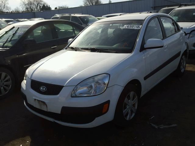 KNADE123776248699 - 2007 KIA RIO BASE WHITE photo 2