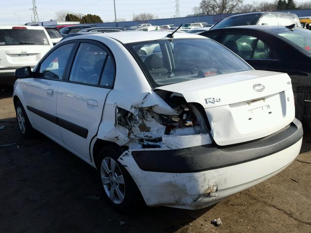 KNADE123776248699 - 2007 KIA RIO BASE WHITE photo 3