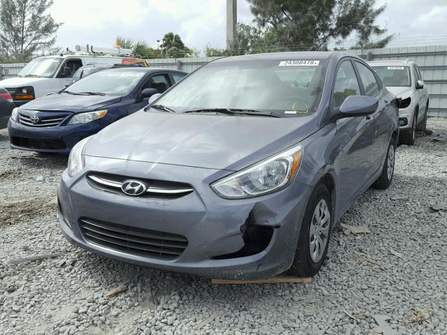 KMHCT4AE2HU264990 - 2017 HYUNDAI ACCENT SE GRAY photo 2