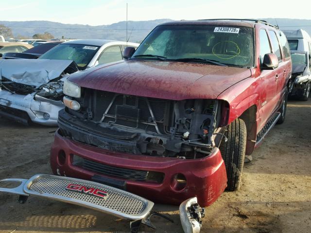 1GKFK66U61J252059 - 2001 GMC DENALI XL RED photo 2