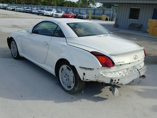 JTHFN48Y020022627 - 2002 LEXUS SC 430 WHITE photo 3