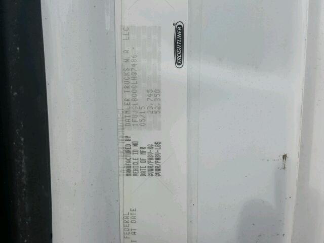 1FUJGLBG0GLHG7486 - 2016 FREIGHTLINER CASCADIA 1 WHITE photo 10