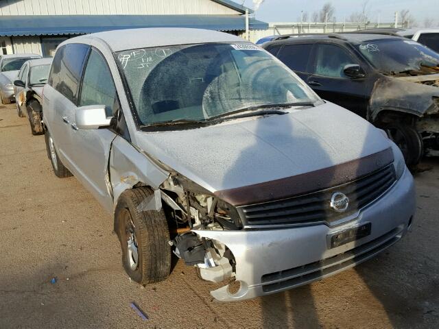 5N1BV28U28N123113 - 2008 NISSAN QUEST S SILVER photo 1