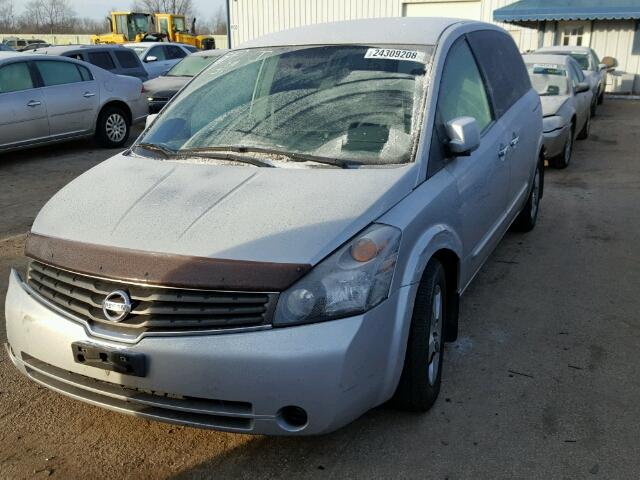 5N1BV28U28N123113 - 2008 NISSAN QUEST S SILVER photo 2