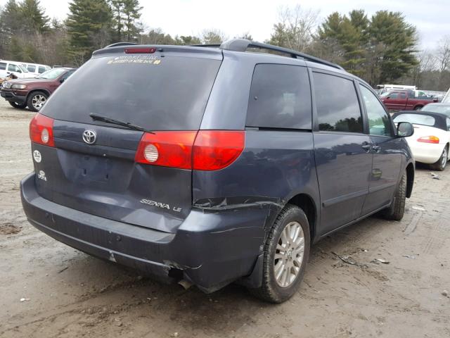 5TDZK23C28S131054 - 2008 TOYOTA SIENNA CE BLUE photo 4