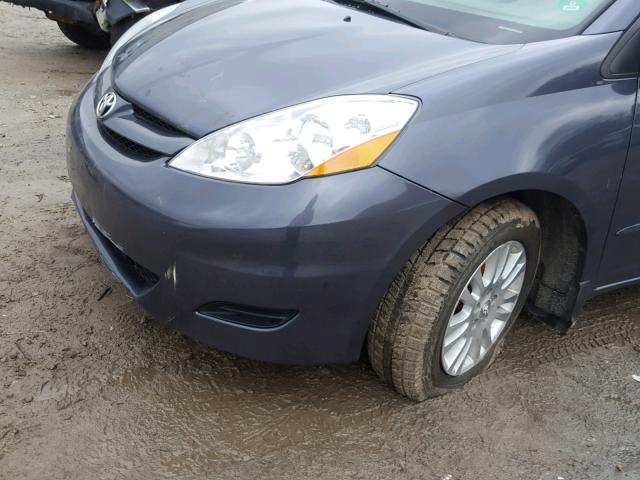 5TDZK23C28S131054 - 2008 TOYOTA SIENNA CE BLUE photo 9