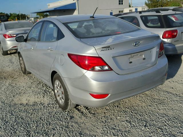 KMHCT4AE1FU795885 - 2015 HYUNDAI ACCENT GLS SILVER photo 3