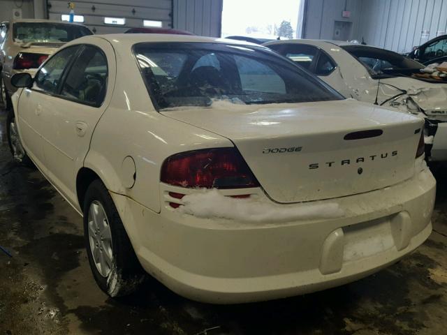 1B3EL46X65N529571 - 2005 DODGE STRATUS SX WHITE photo 3