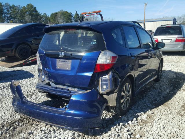 JHMGE8G53CC004044 - 2012 HONDA FIT SPORT BLUE photo 4