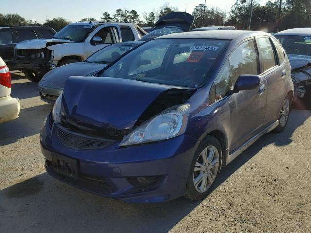 JHMGE8H42AS004206 - 2010 HONDA FIT SPORT BLUE photo 2