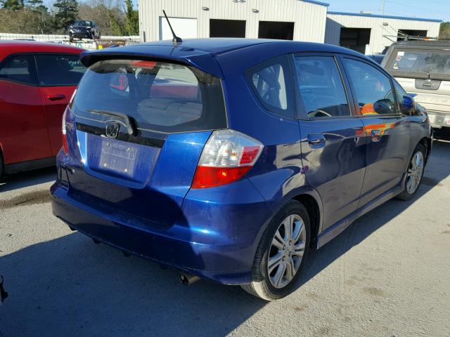 JHMGE8H42AS004206 - 2010 HONDA FIT SPORT BLUE photo 4