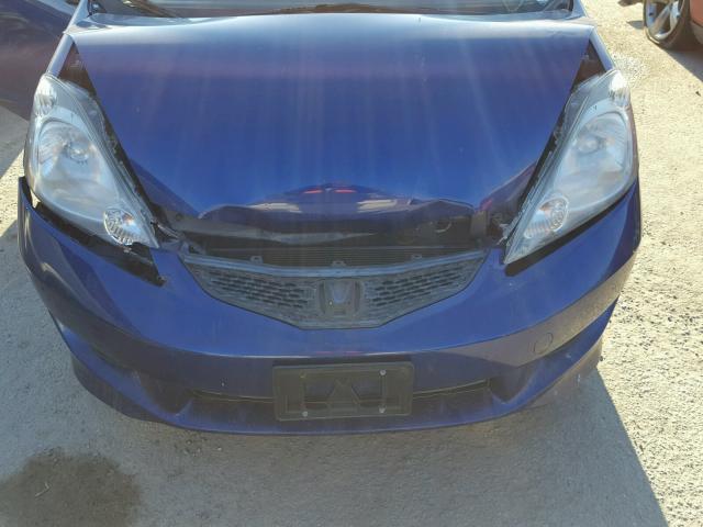 JHMGE8H42AS004206 - 2010 HONDA FIT SPORT BLUE photo 7