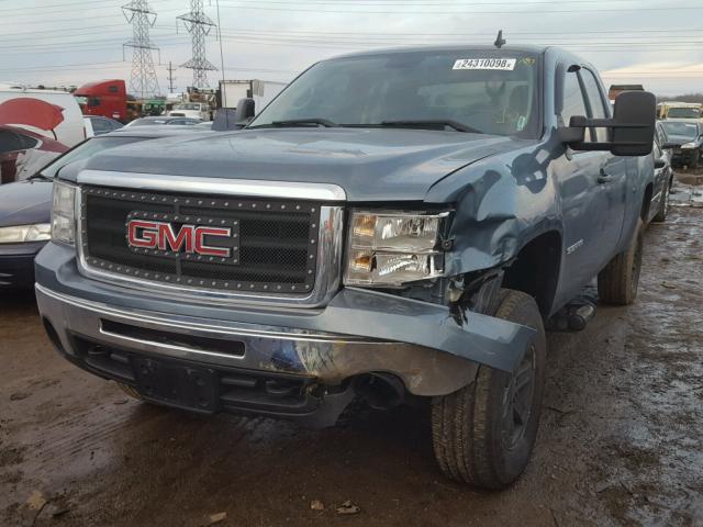 1GTSKVE33AZ169140 - 2010 GMC SIERRA K15 BLUE photo 2