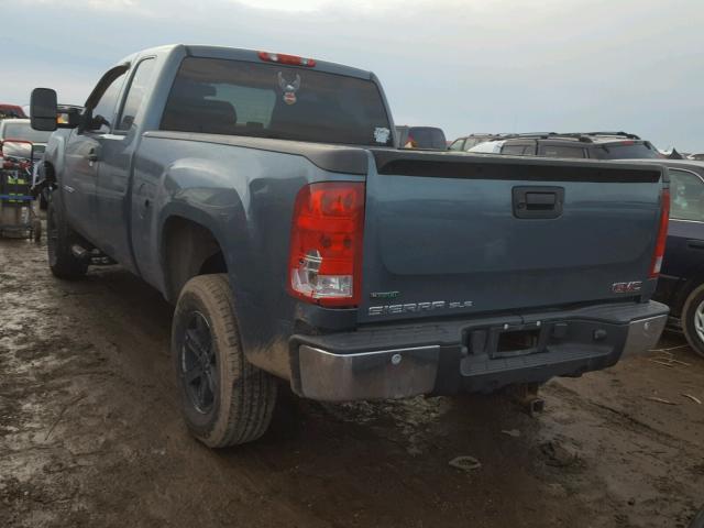 1GTSKVE33AZ169140 - 2010 GMC SIERRA K15 BLUE photo 3