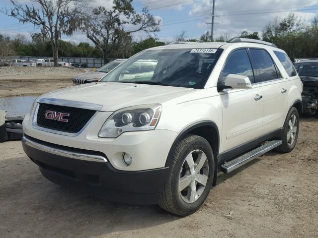 1GKKRRED9CJ285430 - 2012 GMC ACADIA SLT WHITE photo 2