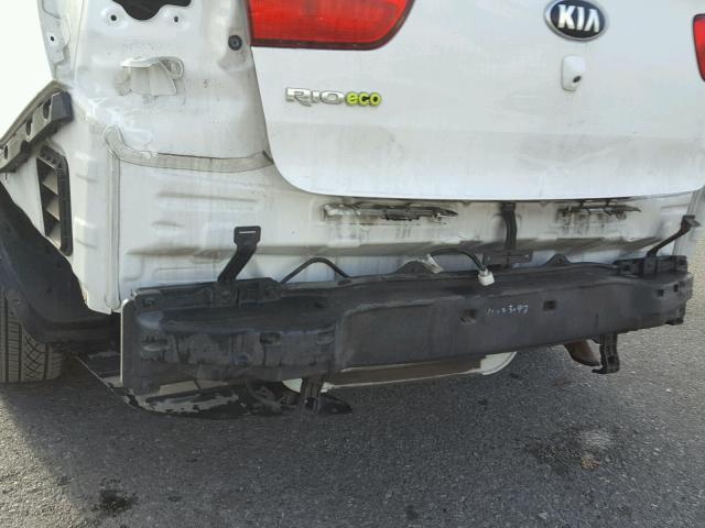 KNADN4A3XE6354581 - 2014 KIA RIO EX WHITE photo 9