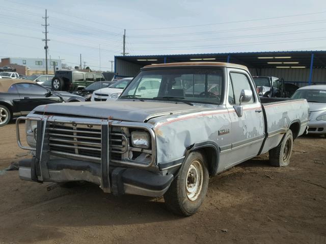 1B7KE26C3NS562882 - 1992 DODGE D-SERIES D GRAY photo 2