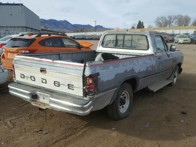 1B7KE26C3NS562882 - 1992 DODGE D-SERIES D GRAY photo 4