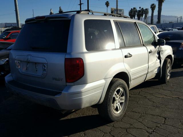 2HKYF18713H617312 - 2003 HONDA PILOT EXL GRAY photo 4