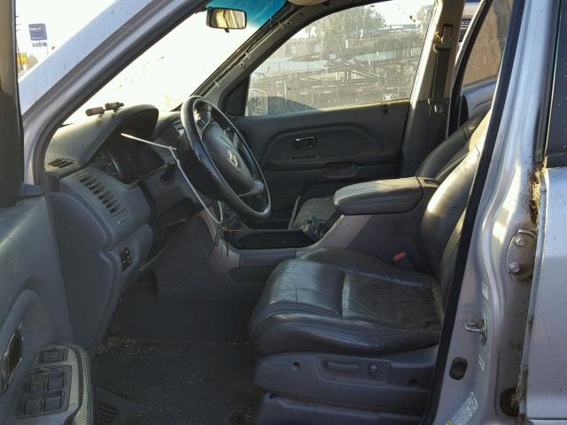 2HKYF18713H617312 - 2003 HONDA PILOT EXL GRAY photo 5