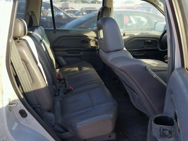 2HKYF18713H617312 - 2003 HONDA PILOT EXL GRAY photo 6